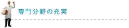 専門分野の充実